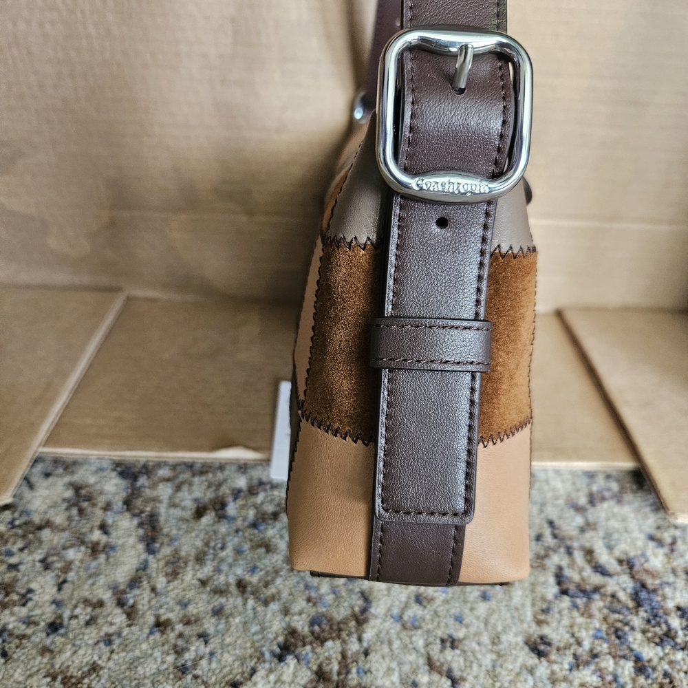 Coachtopia Multi Brown And Tan Patchwork Shoulder… - image 2